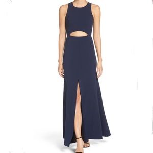 BCBGMAXAZRIA 'Veranna' Lace & Crepe Gown